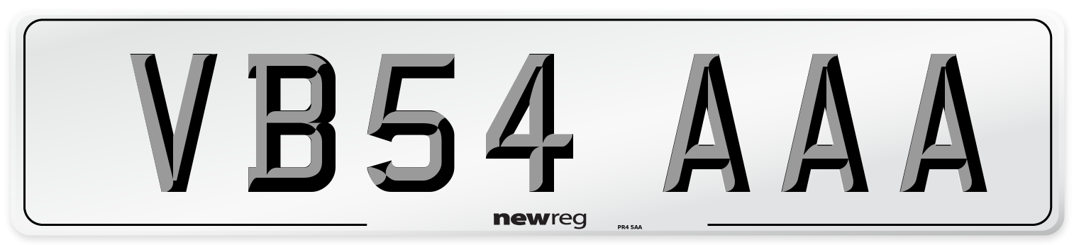 VB54 AAA Number Plate from New Reg